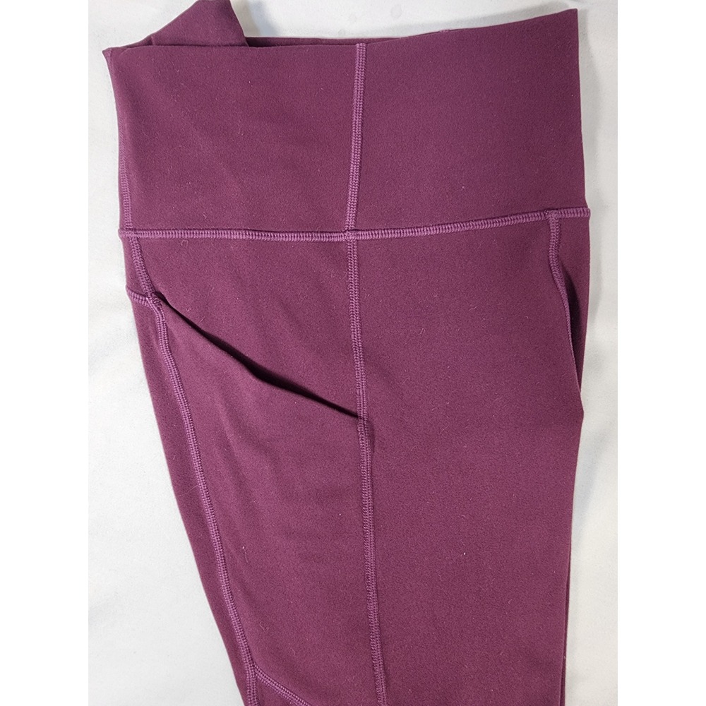 Fabletics PureLuxe High Waisted Leggings Plum Purple Side Pockets Womens Small - Picture 6 of 9